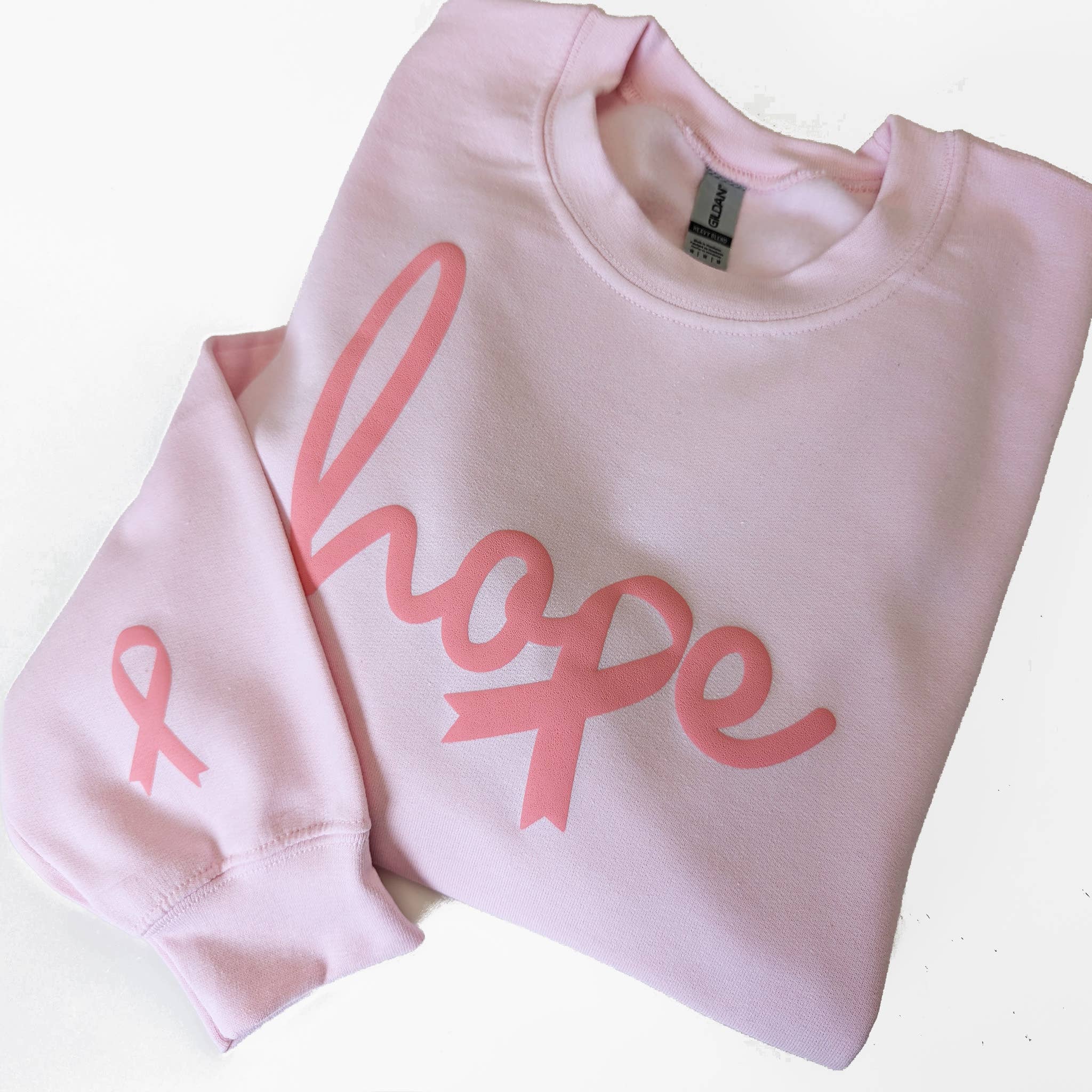 Breast Cancer Awareness Puff Print Crewneck Sweatshirt